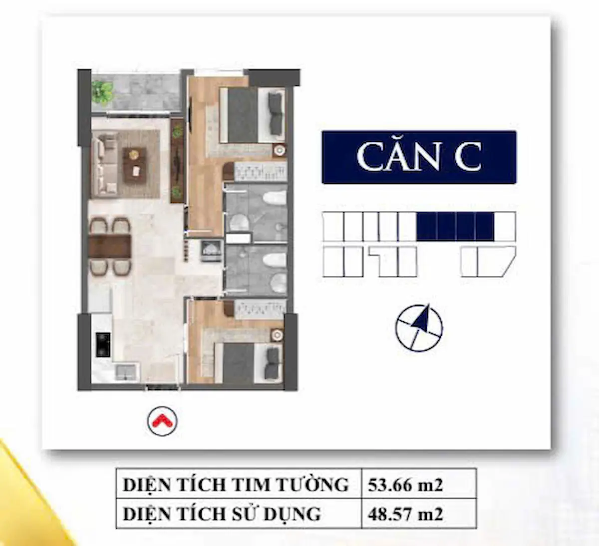 Căn hộ 2PN Bcons Avenue