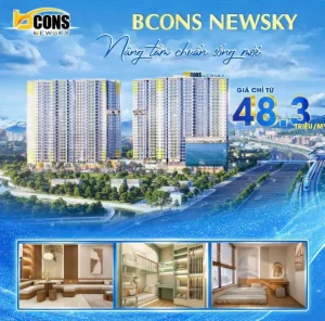 Bảng giá Bcons New Sky T4/2026: 2PN từ 2,56 tỷ, 3PN từ 4,09 tỷ. Phân tích chi tiết từng loại căn, chính sách thanh toán và chi phí ẩn cần biết trước khi mua.