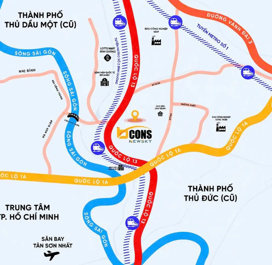 Vị trí Bcons New Sky