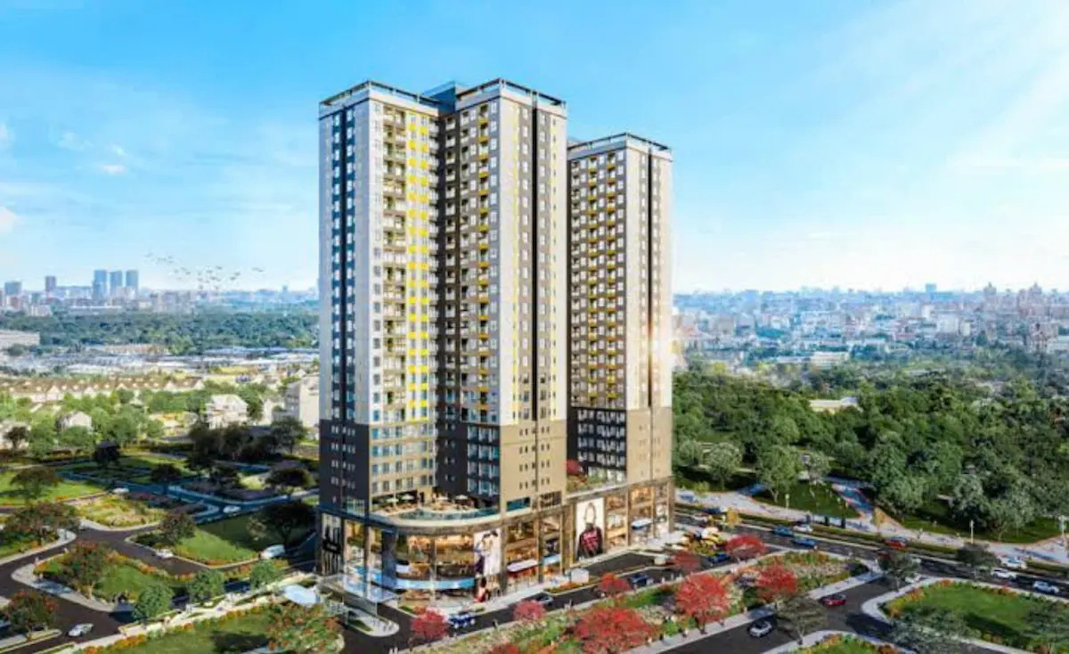 Tháp Bcons City phân khu trung tâm thương mại