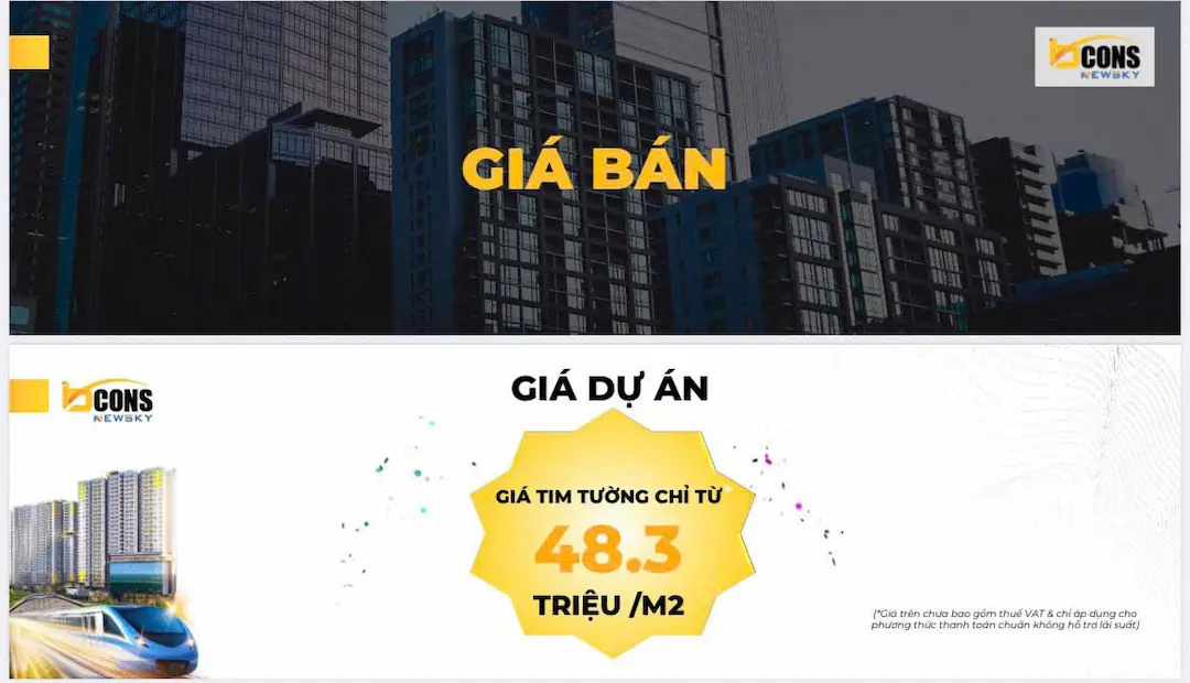 So sánh giá Bcons New Sky