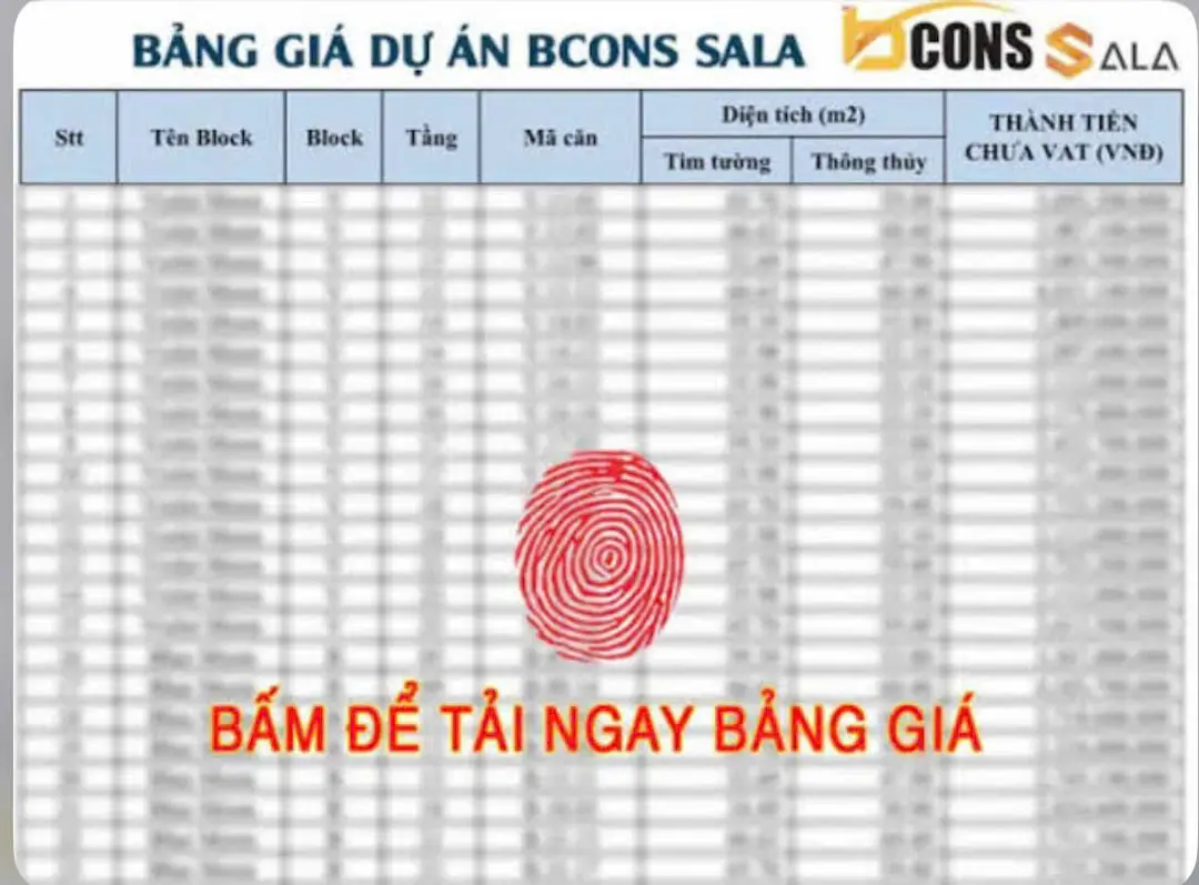 Giá thuê Bcons Sala