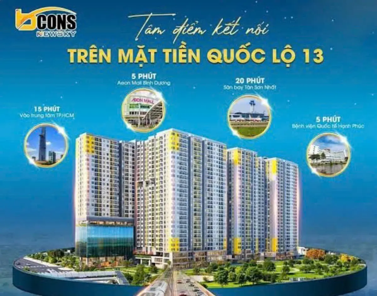 Kết nối tiện ích Bcons New Sky