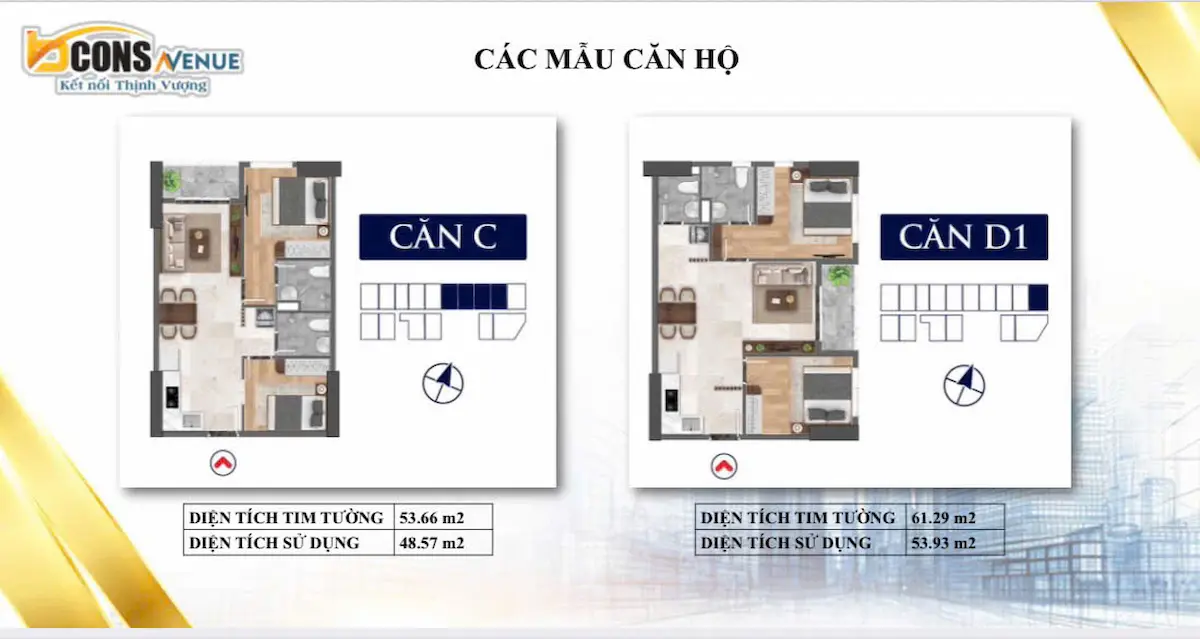 Layout căn hộ Bcons Avenue