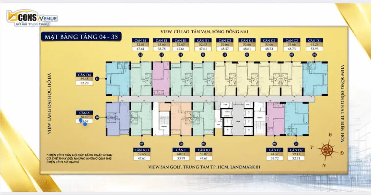 Mặt bằng Bcons Avenue