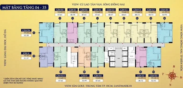 Mặt bằng Bcons Avenue 1 block, 35 tầng, 16 căn/tầng, 6 thang máy. Phân tích chi tiết vị trí căn góc, căn giữa, tầng đẹp, hướng view và bí quyết chọn căn hộ... Chỉnh sửa đoạn trích