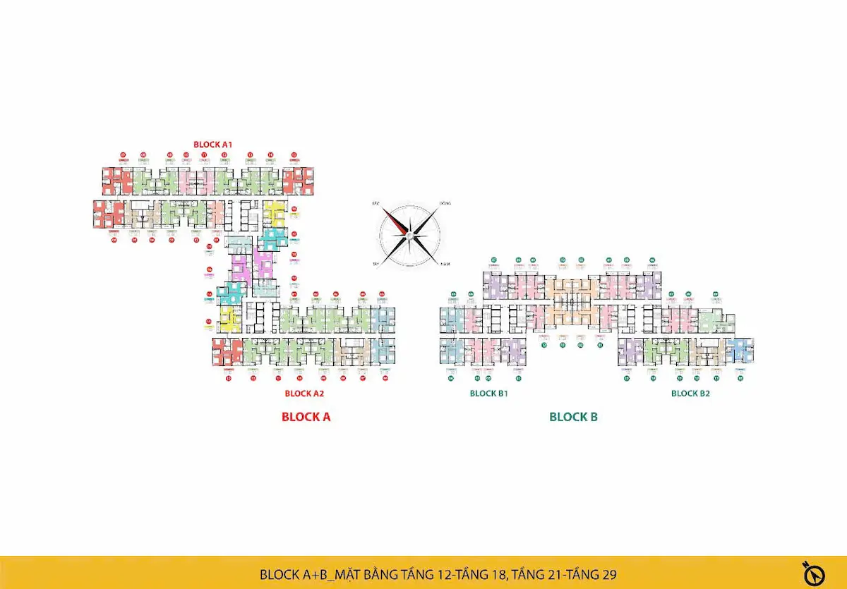 Mặt bằng và số tầng Bcons New Sky