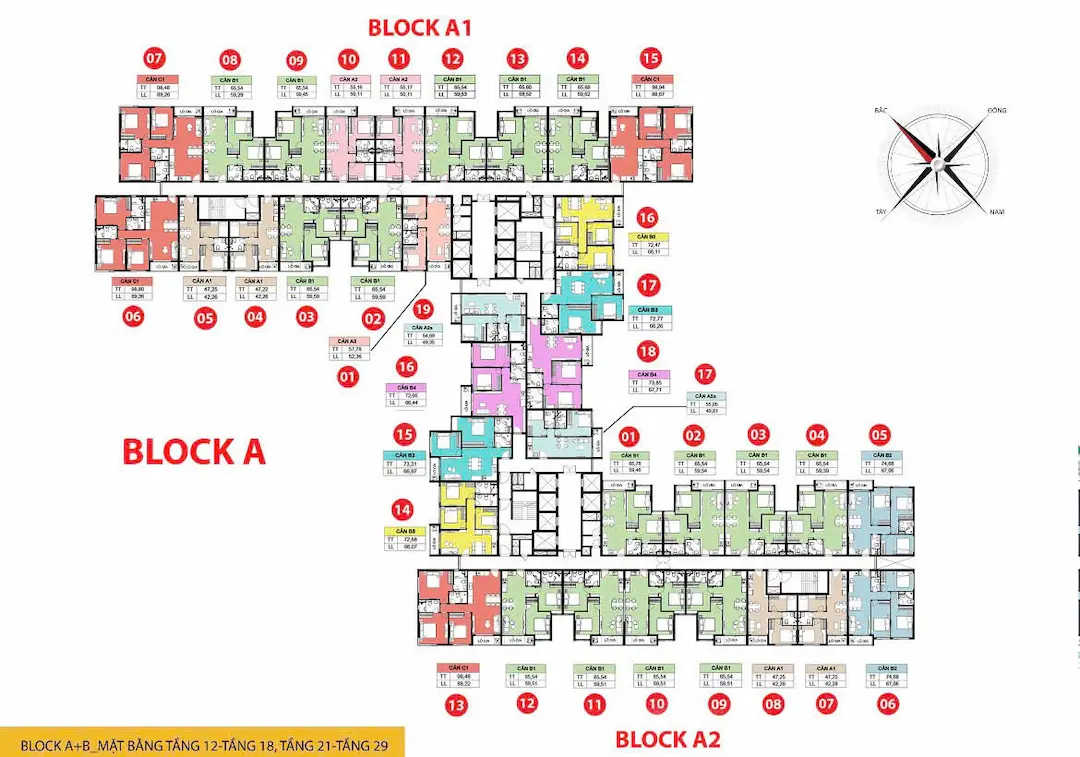 Mặt bằng Block A