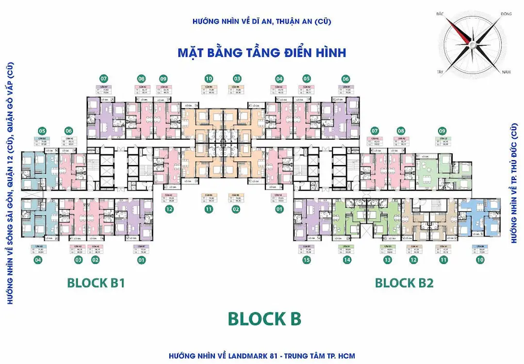 Mặt bằng Block B