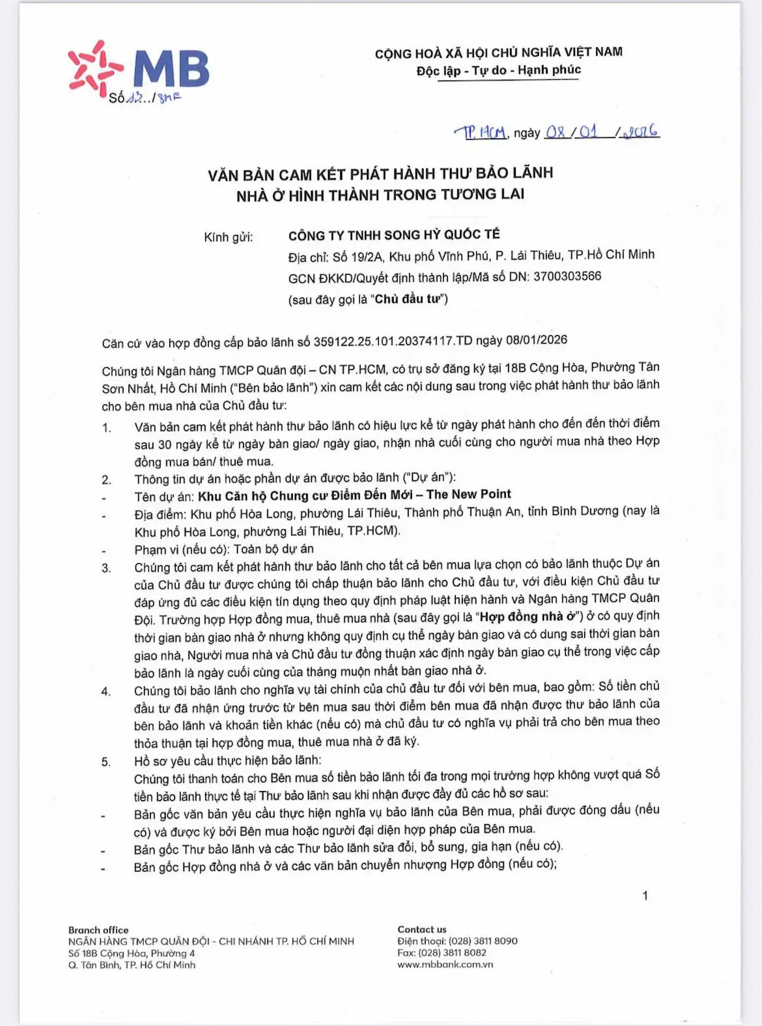 MB Bank bảo lãnh 1