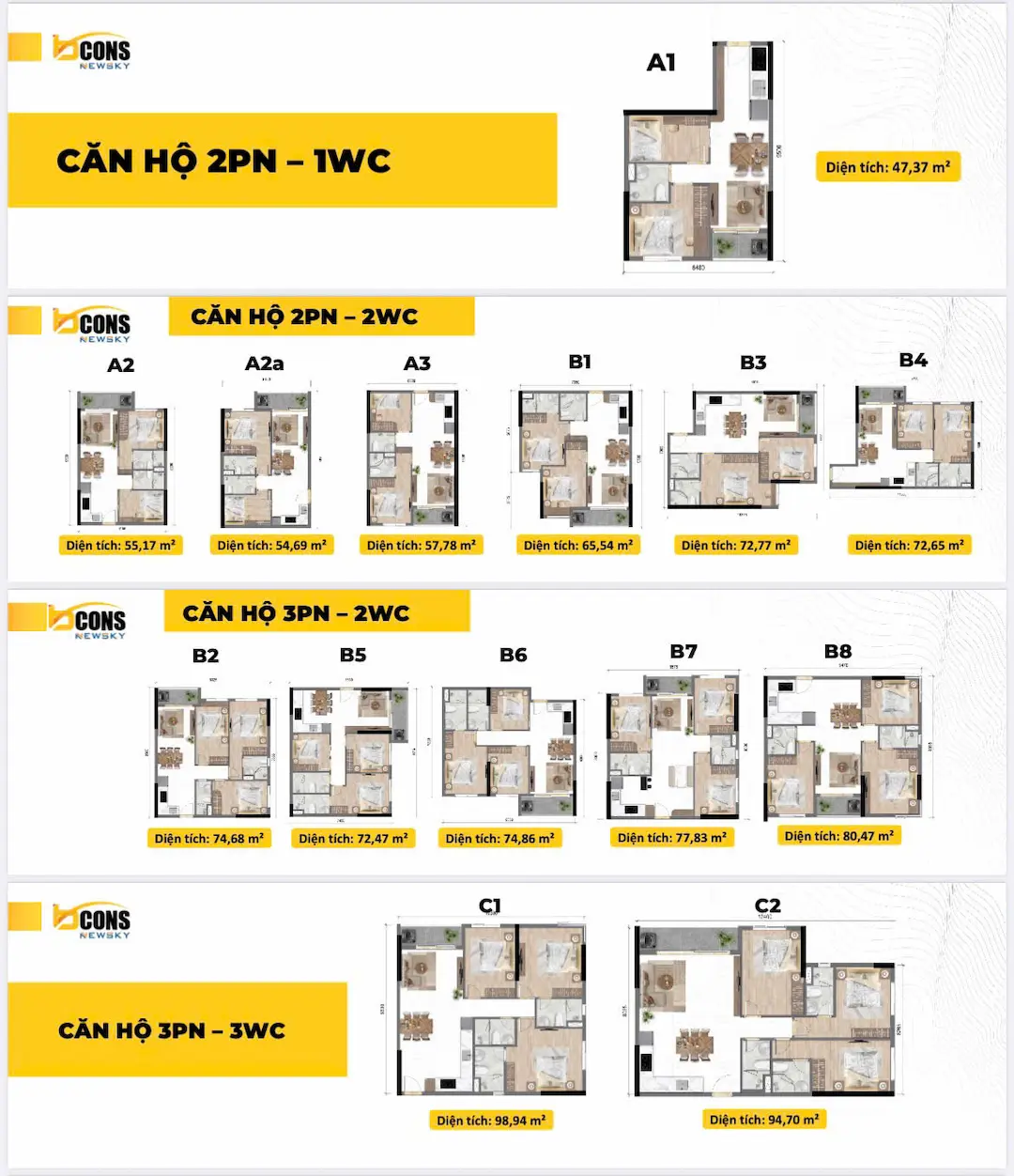 Thiết kế Bcons New Sky
