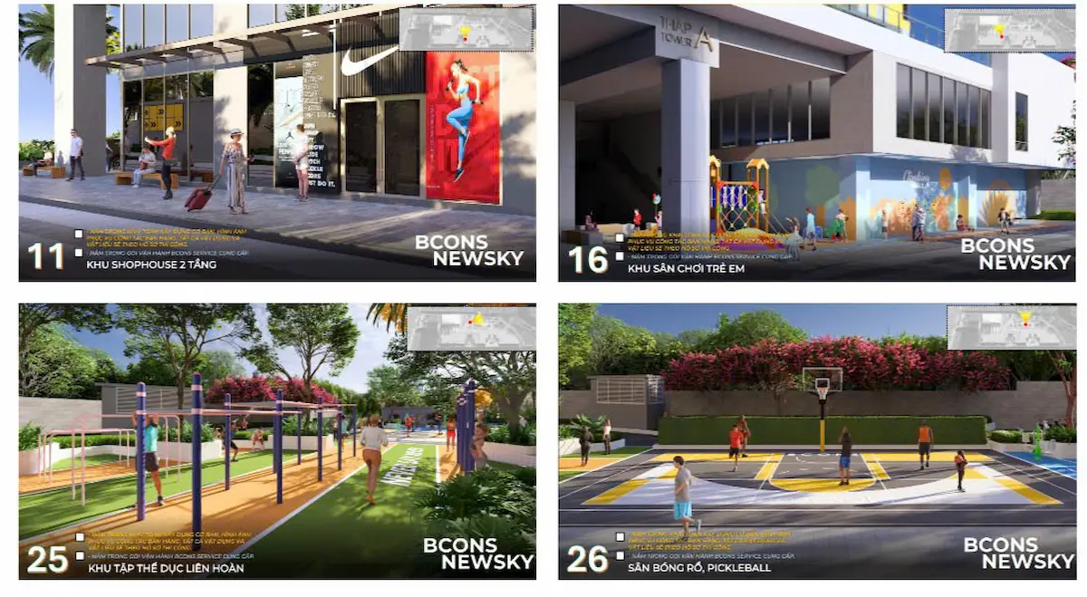 Kết nối ngoại khu Bcons New Sky