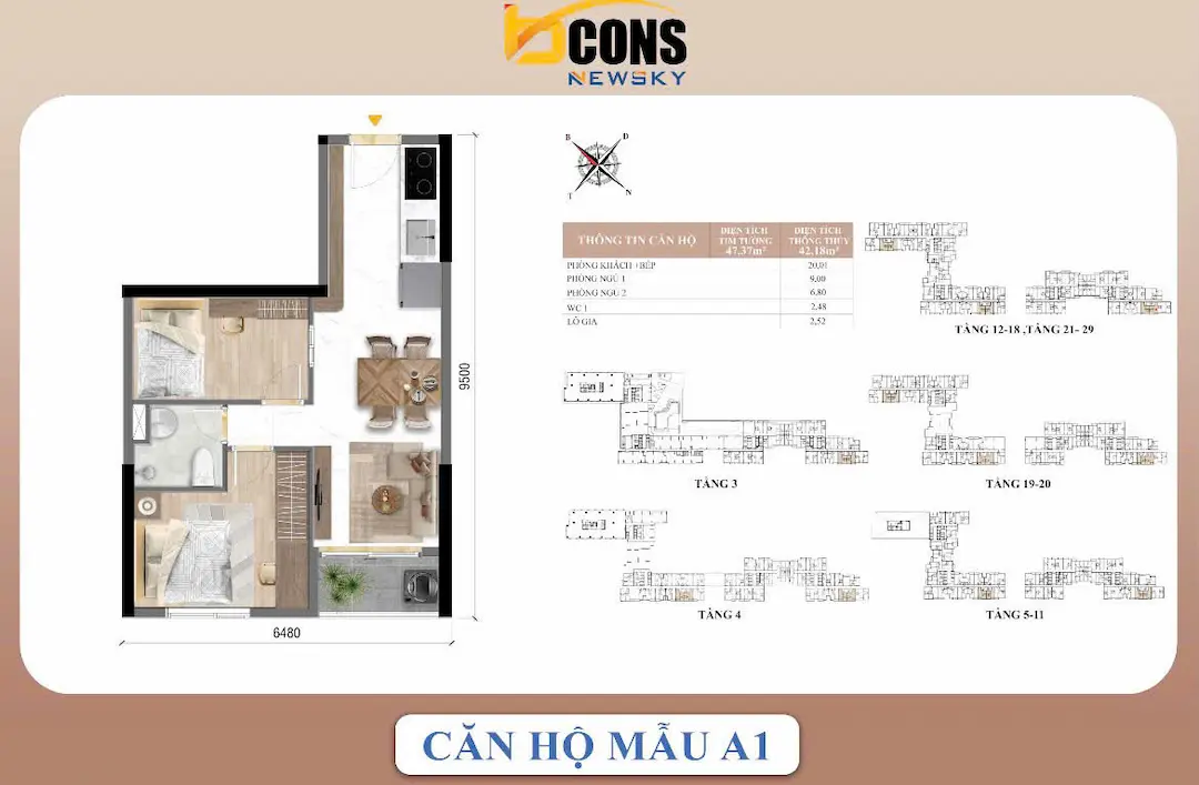 Thiết kế 2PN 1WC