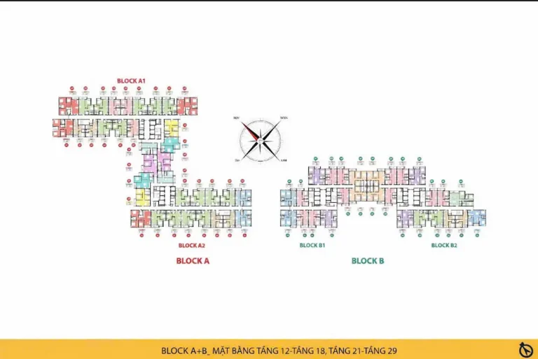 Đánh giá chuyên sâu thiết kế Bcons New Sky có tối ưu không: mặt bằng tối ưu, 79 tiện ích, mật độ 42%, nhược điểm thiếu logia.