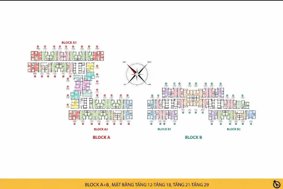 Thiết kế mặt bằng Bcons New Sky