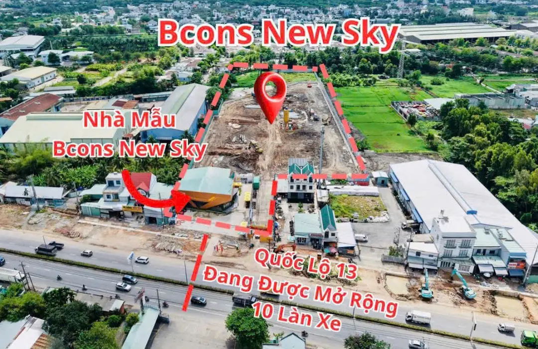 Tiến độ Bcons New Sky