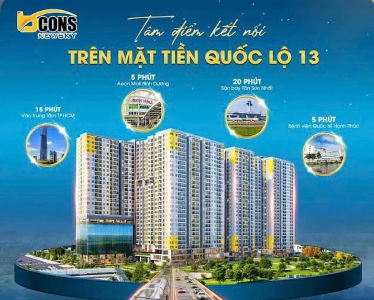 Tiện ích ngoại khu Bcons New Sky