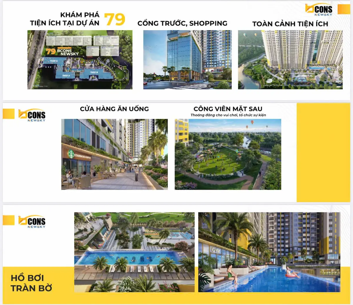 Tiện ích nội khu Bcons New Sky