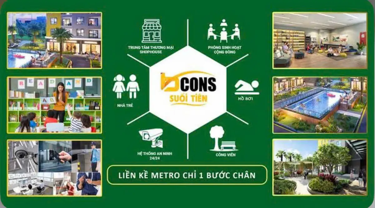 Tiện ích Bcons Suối Tiên