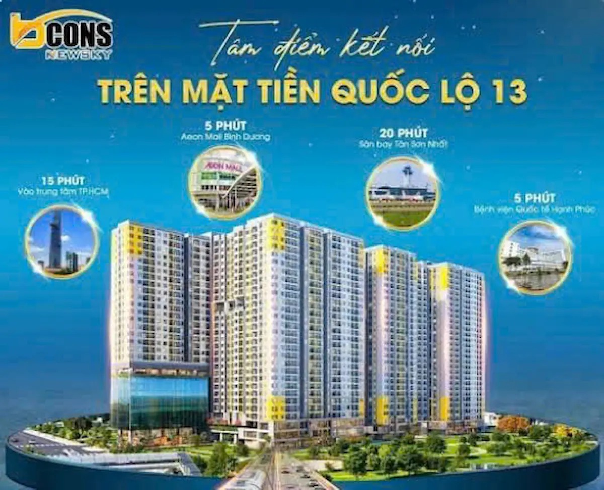 Tiện ích ngoại khu Bcons New Sky