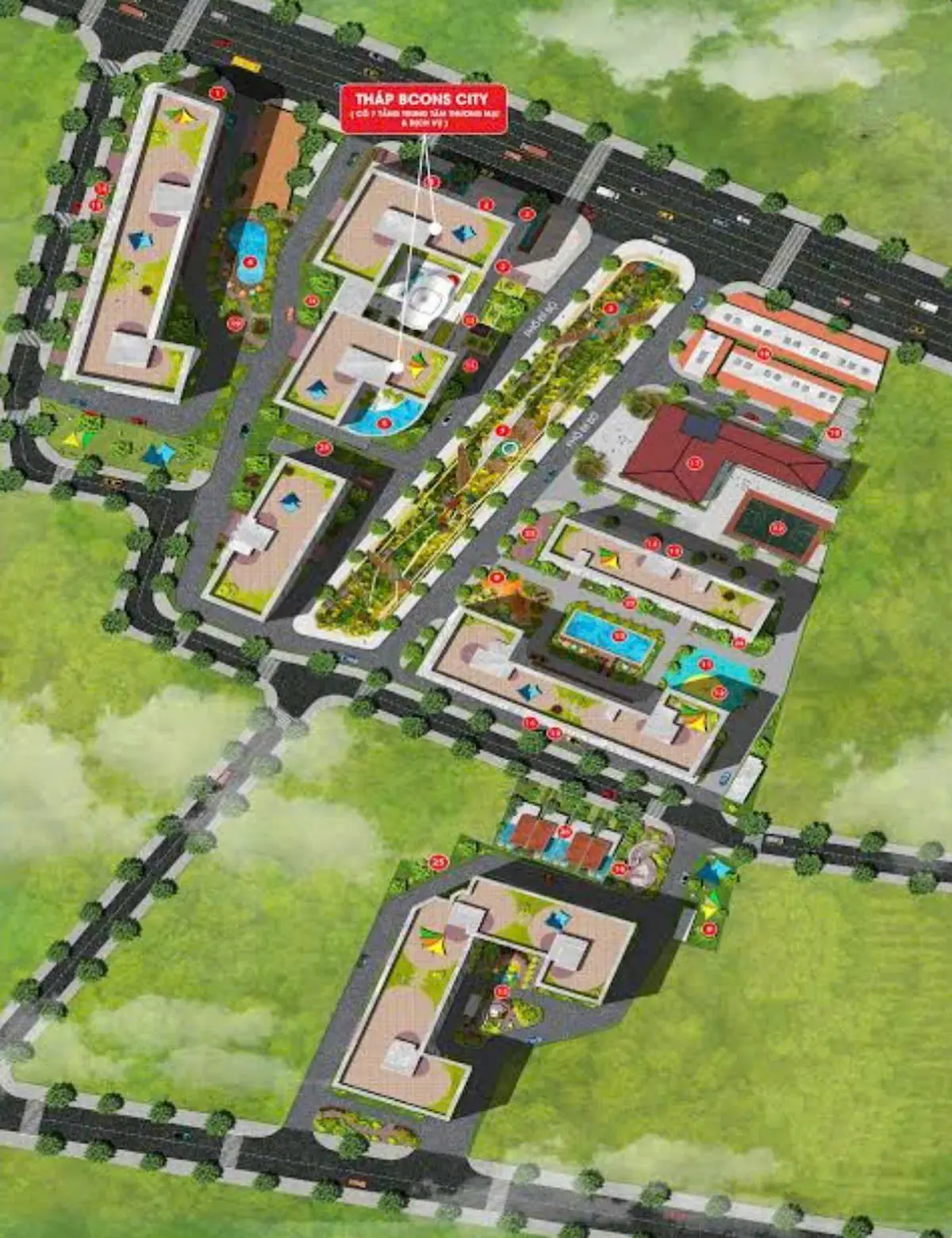 Quy mô Bcons City Thống Nhất