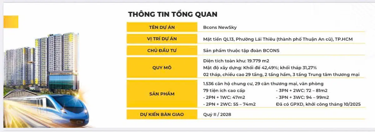 Pháp lý Bcons New Sky