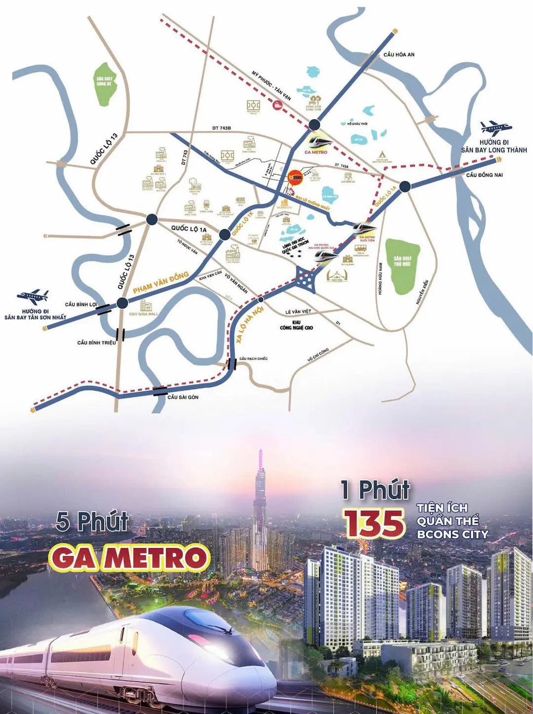 Vị trí Bcons Center City