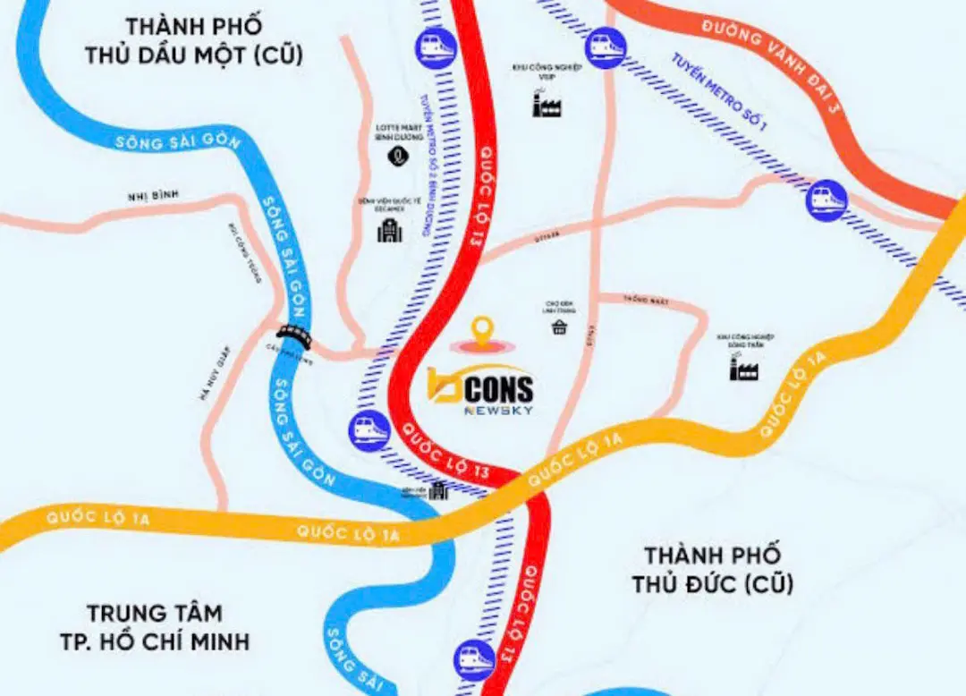 Vị trí Bcons New Sky