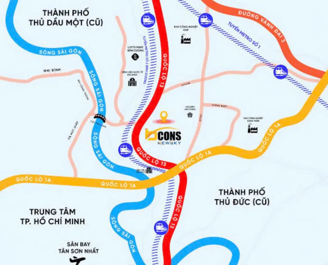 Vị trí Bcons New Sky