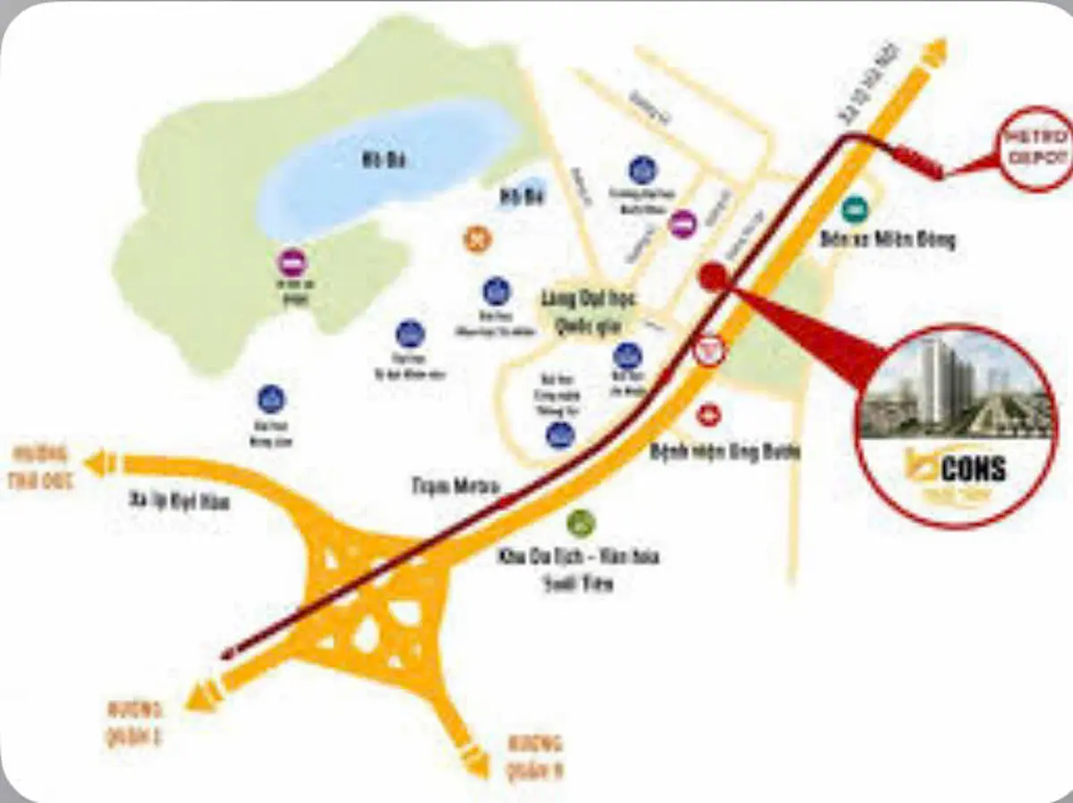 Vị trí Bcons Suối Tiên