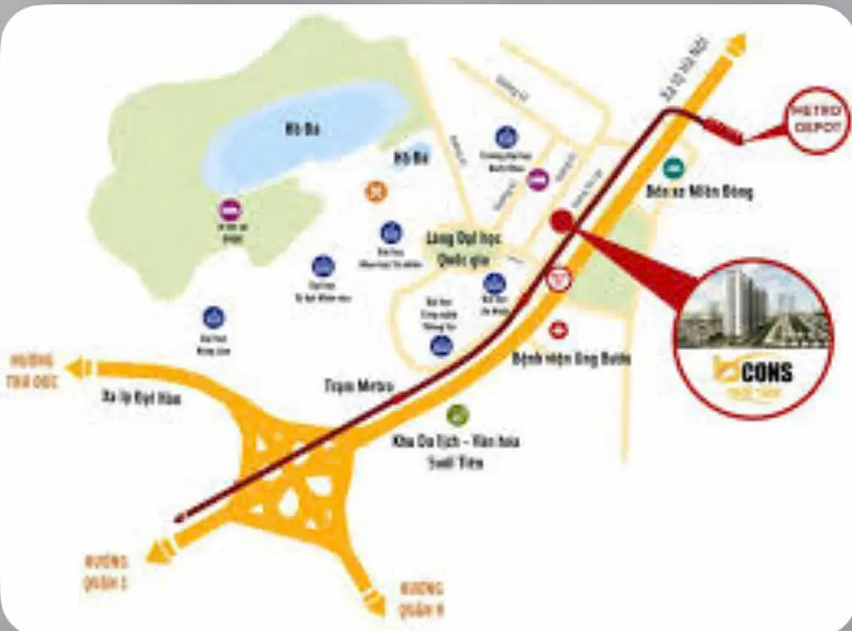 Vị trí Bcons Suối Tiên