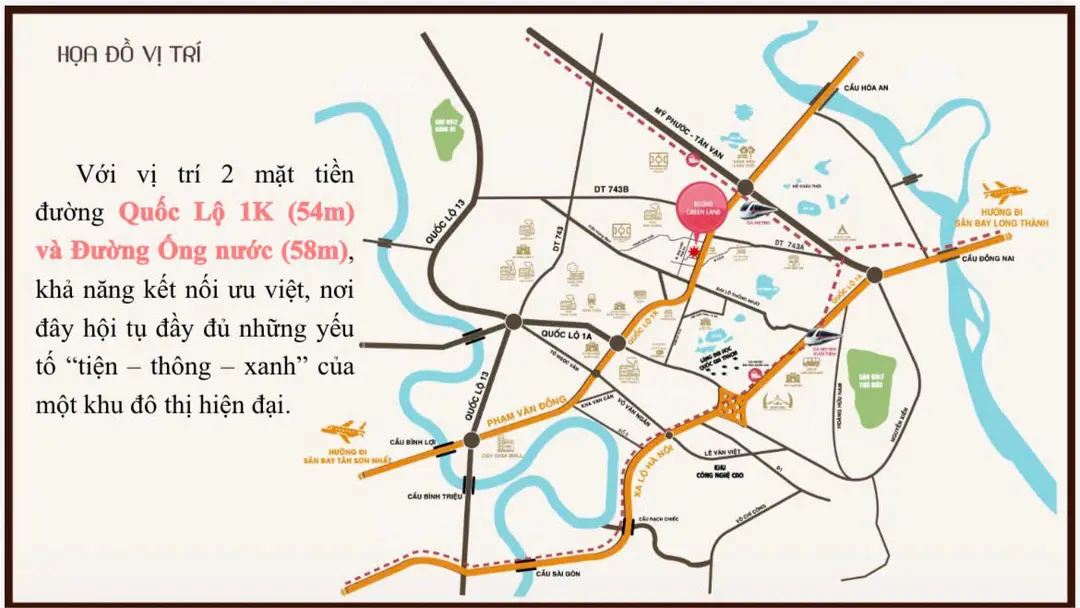 Vị trí Bcons Asahi Quốc Lộ 1K