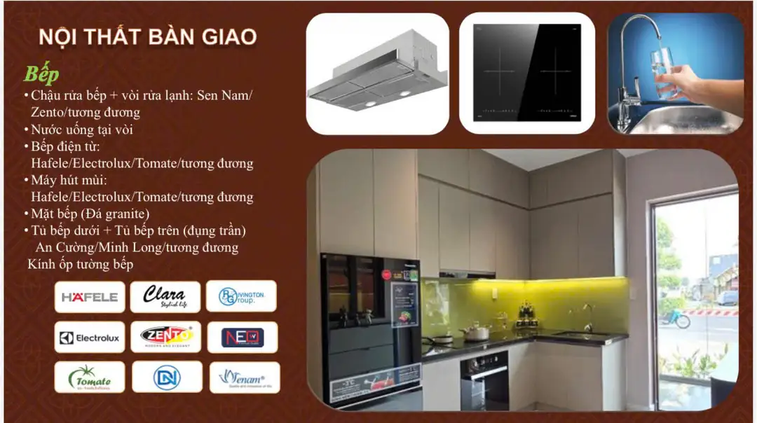Cam kết bàn giao nội thất bếp Bcons Asahi