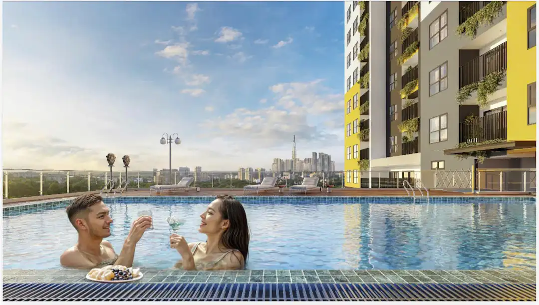 Hồ bơi chung cư Bcons Asahi ở đâu