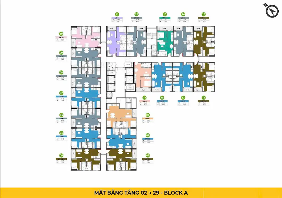 Mặt bằng block A