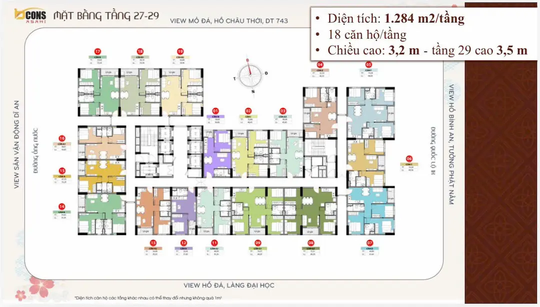 Mặt bằng tầng 27-29