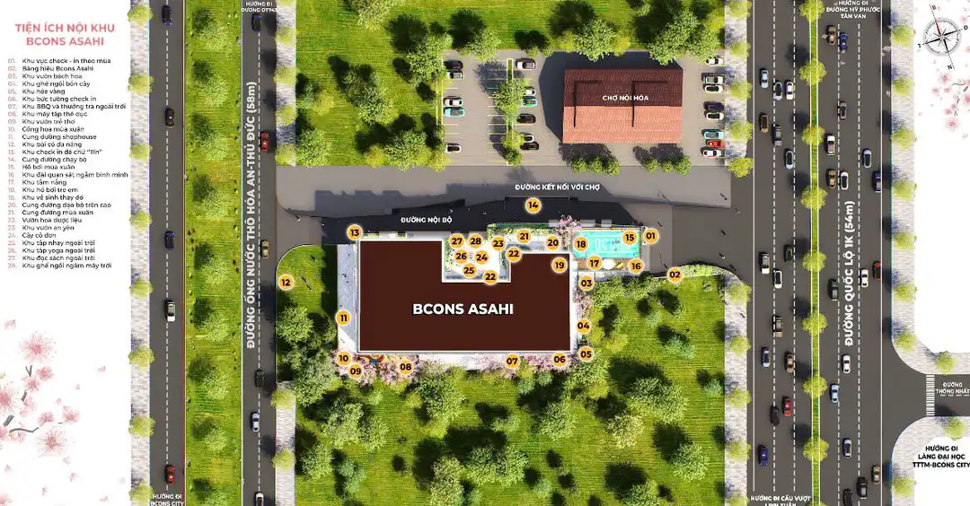 Quy hoạch dự án Bcons Asahi có ngập nước không