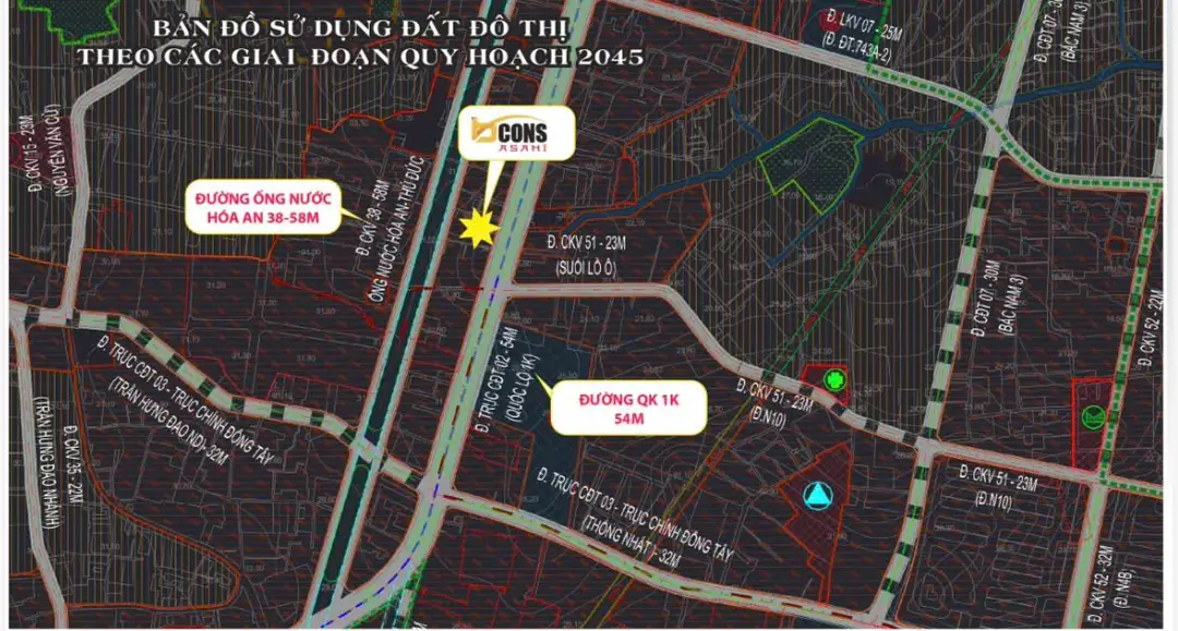 Quy hoạch hạ tầng Bcons Asahi có ngập nước không