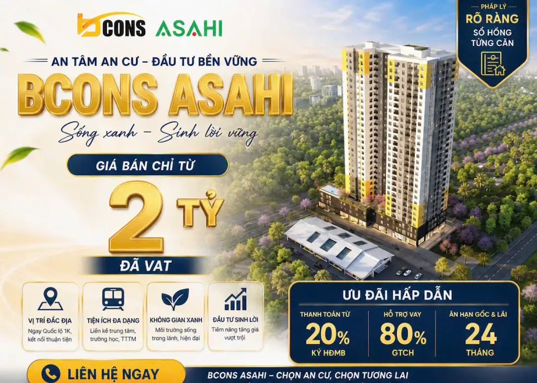 So sánh tiềm năng tăng giá Bcons Asahi với Phúc Đạt Tower