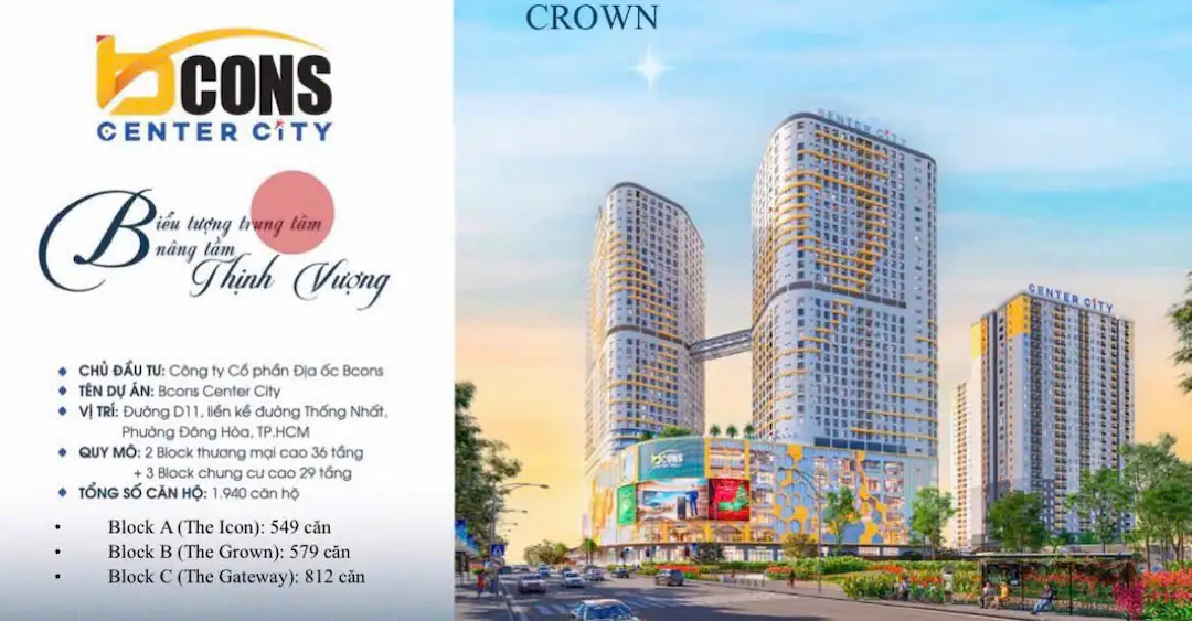Công trình cấp I Bcons Center City