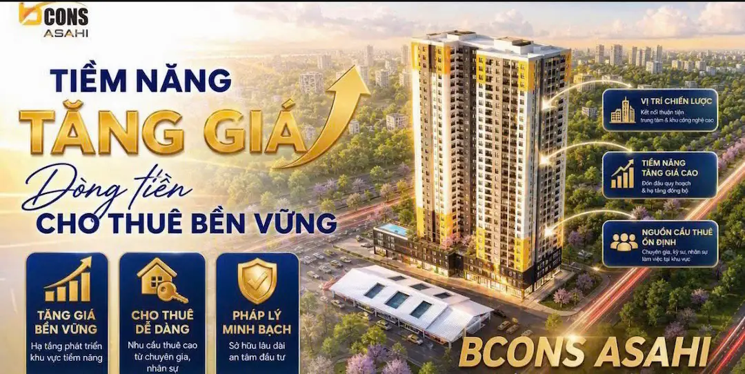 Tiềm năng tăng giá dự án Bcons Asahi với quy mô lớn