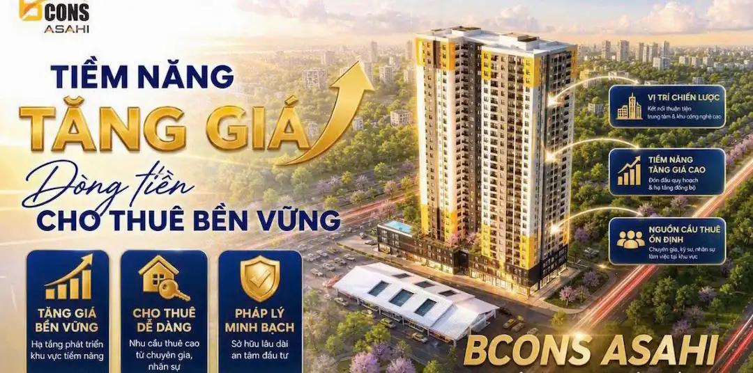 Tiêu năng tăng giá từ chủ đầu tư bcons asahi