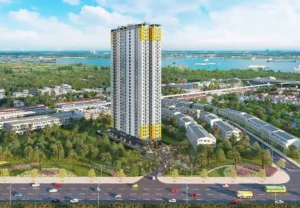 Tổng quan căn góc Bcons Avenue diện tích rộng, nội thất cao cấp, view thành phố bao quát.