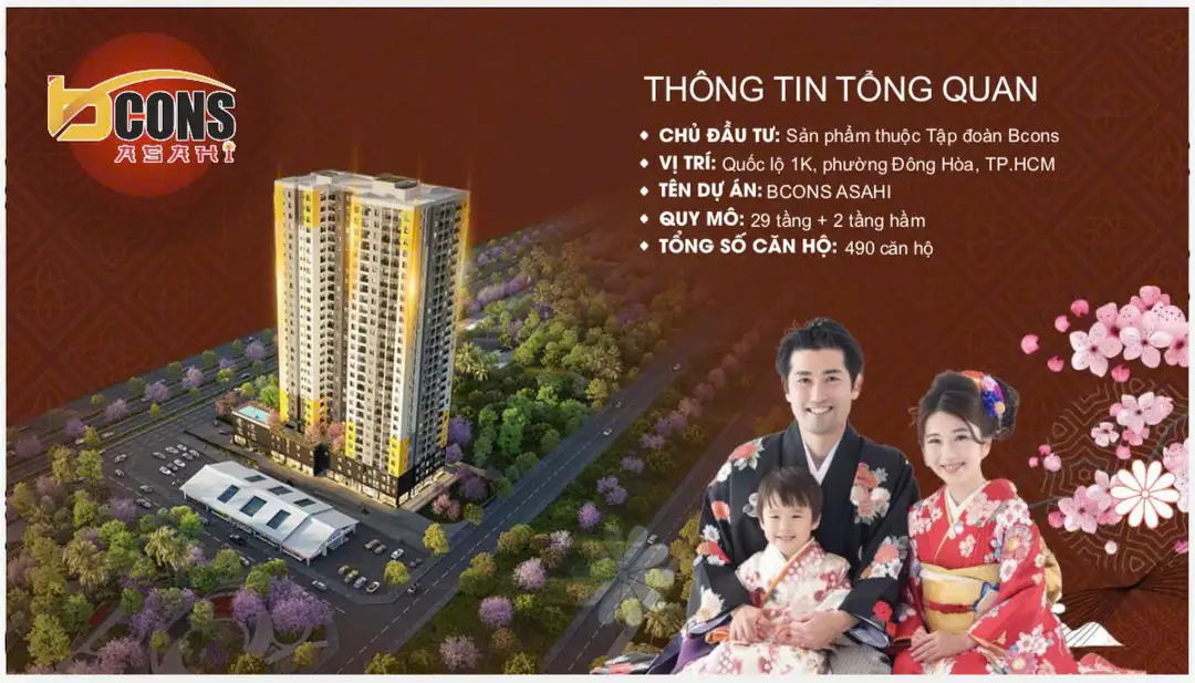 Tổng thể giá Bcons Asahi