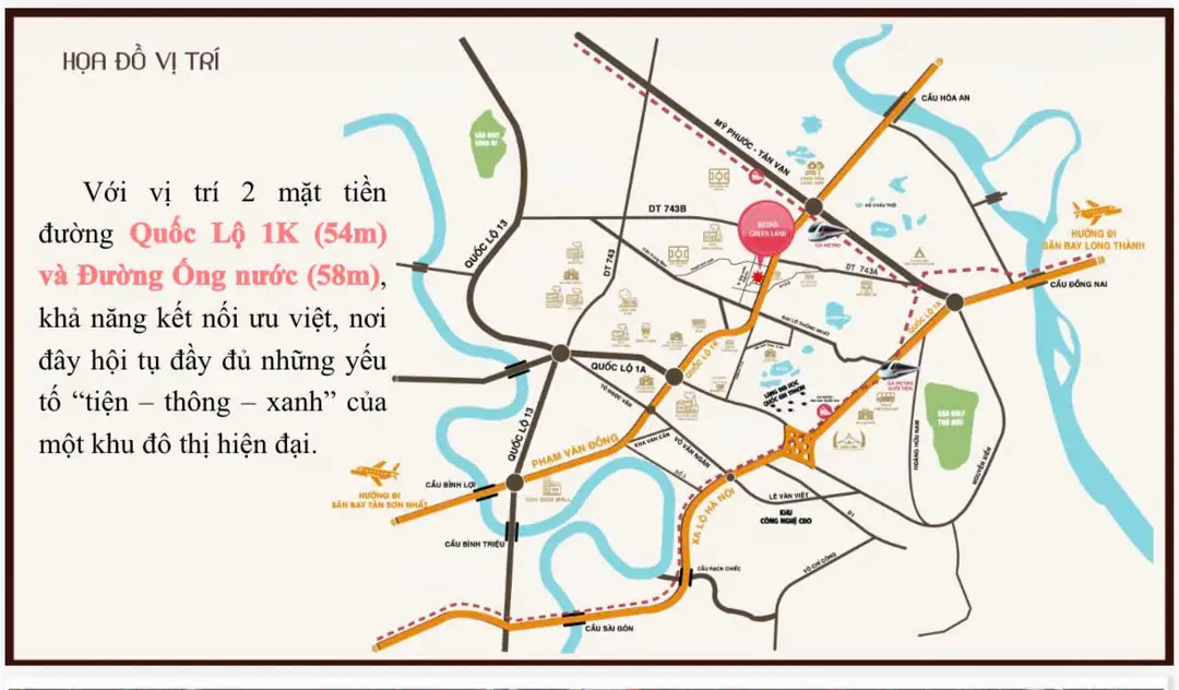 Vị trí dự án Bcons Asahi Đông Hòa Dĩ An