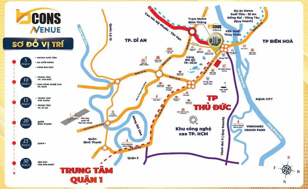 Vị trí Bcons Avenue có gì nổi bật