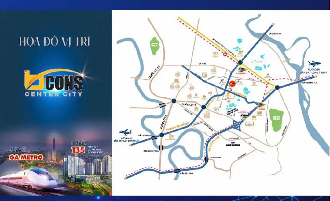 Vị trí Bcons Center City