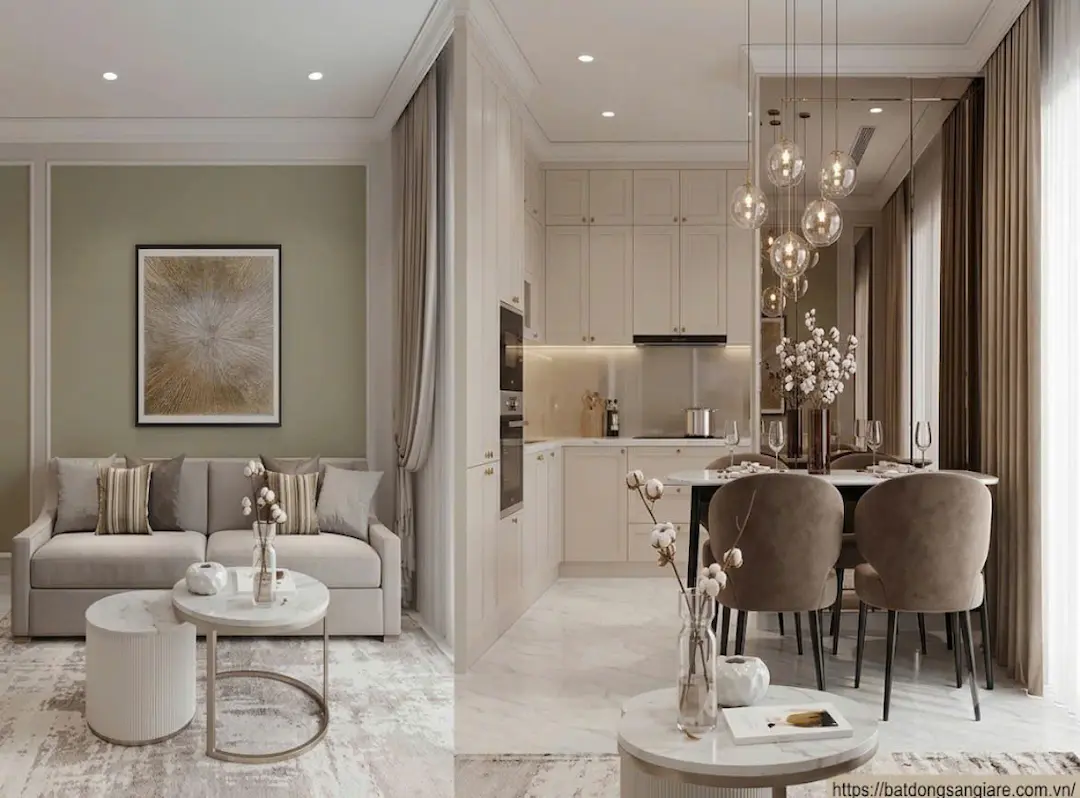 Thiết kế nội thất sang trọng của căn hộ mẫu AVA Center