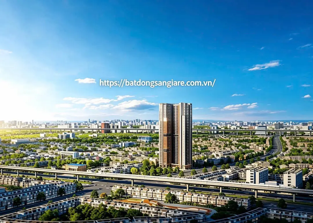 Phối cảnh tổng thể tháp căn hộ cao tầng dự án AVA Center