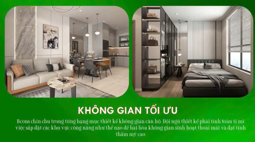 Căn hộ mẫu căn hộ Bcons Green Diamond